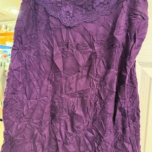 dressbarn Purple Textured Midi Skirt